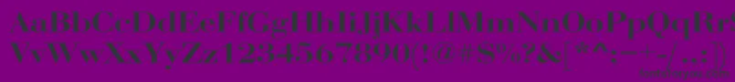 Fonte RothniextBold – fontes pretas em um fundo violeta