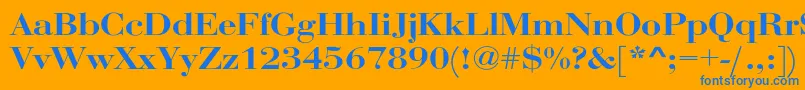 RothniextBold-fontti – siniset fontit oranssilla taustalla