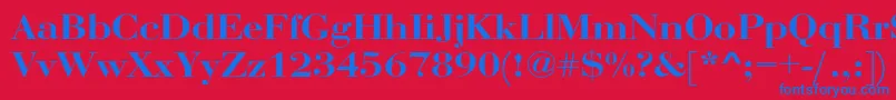 RothniextBold Font – Blue Fonts on Red Background