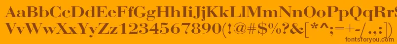 RothniextBold Font – Brown Fonts on Orange Background