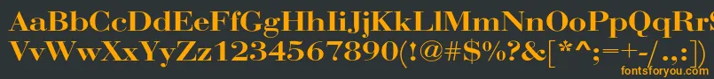 フォントRothniextBold – 黒い背景にオレンジの文字