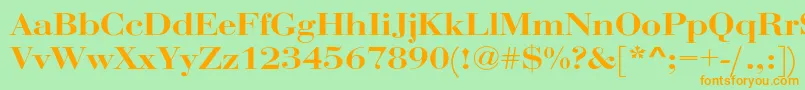 RothniextBold Font – Orange Fonts on Green Background