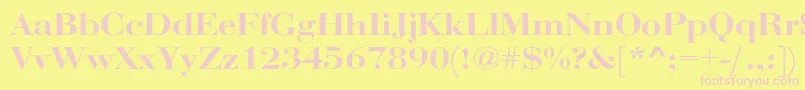 RothniextBold Font – Pink Fonts on Yellow Background