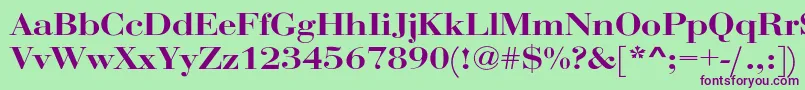 RothniextBold Font – Purple Fonts on Green Background