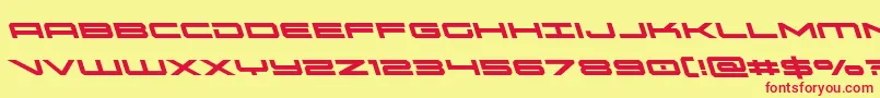 oramacleft Font – Red Fonts on Yellow Background