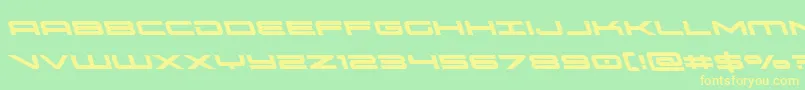 oramacleft Font – Yellow Fonts on Green Background