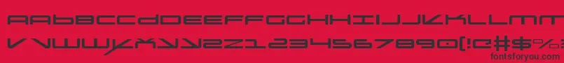 フォントoramaclight – 赤い背景に黒い文字