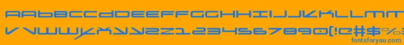 Шрифт oramaclight – синие шрифты на оранжевом фоне