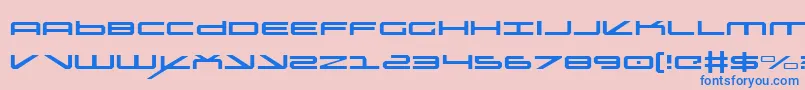 oramaclight-fontti – siniset fontit vaaleanpunaisella taustalla