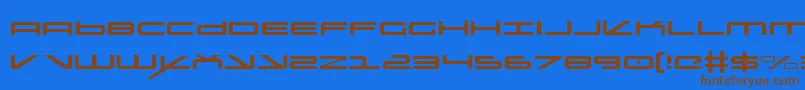 Шрифт oramaclight – коричневые шрифты на синем фоне