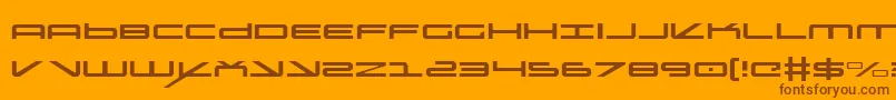 Шрифт oramaclight – коричневые шрифты на оранжевом фоне