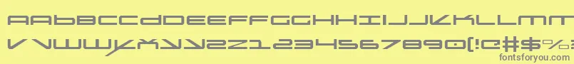 フォントoramaclight – 黄色の背景に灰色の文字