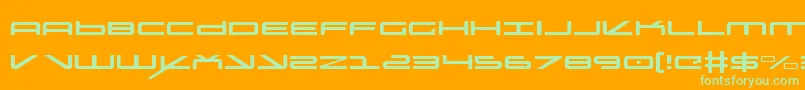 Шрифт oramaclight – зелёные шрифты на оранжевом фоне