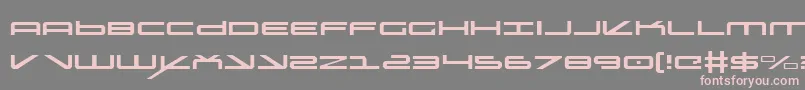 フォントoramaclight – 灰色の背景にピンクのフォント