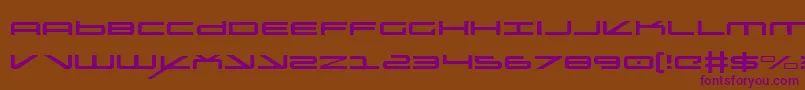Czcionka oramaclight – fioletowe czcionki na brązowym tle