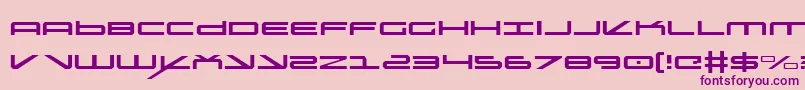 oramaclight-fontti – violetit fontit vaaleanpunaisella taustalla