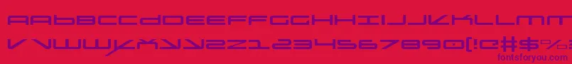 Czcionka oramaclight – fioletowe czcionki na czerwonym tle