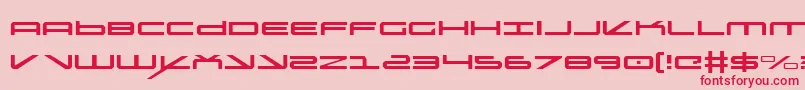 oramaclight-fontti – punaiset fontit vaaleanpunaisella taustalla