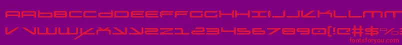 oramaclight-Schriftart – Rote Schriften auf violettem Hintergrund