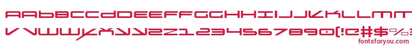 フォントoramaclight – 白い背景に赤い文字