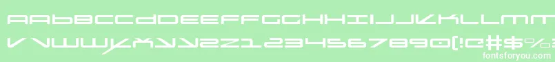oramaclight-fontti – valkoiset fontit vihreällä taustalla