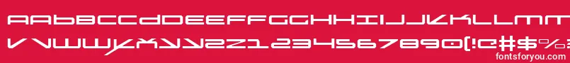 oramaclight-fontti – valkoiset fontit punaisella taustalla