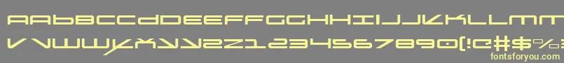 フォントoramaclight – 黄色のフォント、灰色の背景