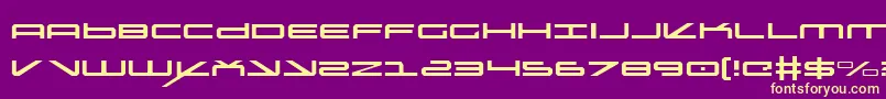フォントoramaclight – 紫の背景に黄色のフォント