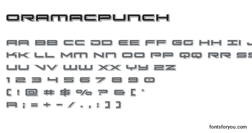Oramacpunch Font – alphabet, numbers, special characters