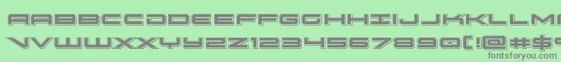 oramacpunch Font – Gray Fonts on Green Background