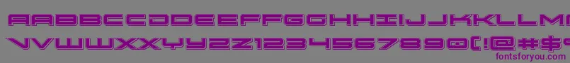oramacpunch-fontti – violetit fontit harmaalla taustalla