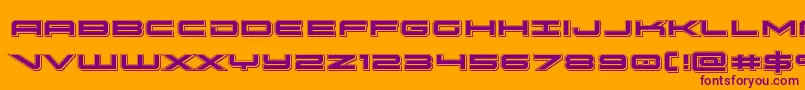 oramacpunch-fontti – violetit fontit oranssilla taustalla