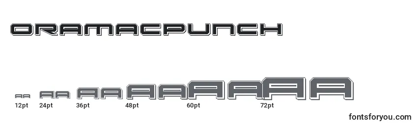 Размеры шрифта Oramacpunch