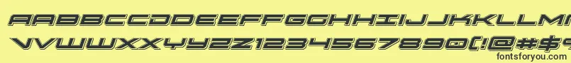 oramacpunchital Font – Black Fonts on Yellow Background