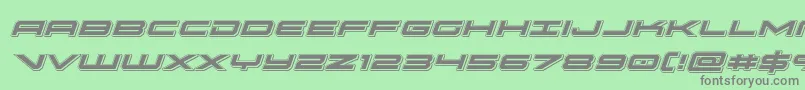 oramacpunchital Font – Gray Fonts on Green Background