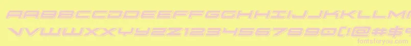 oramacpunchital Font – Pink Fonts on Yellow Background