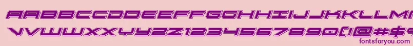 oramacpunchital-fontti – violetit fontit vaaleanpunaisella taustalla