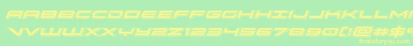 oramacpunchital Font – Yellow Fonts on Green Background