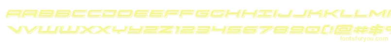 Шрифт oramacpunchital – жёлтые шрифты на белом фоне