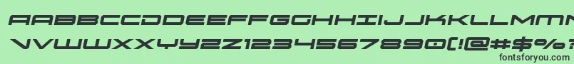 フォントoramacsemital – 緑の背景に黒い文字