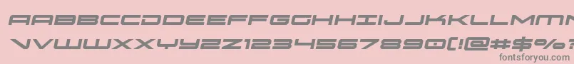 フォントoramacsemital – ピンクの背景に灰色の文字