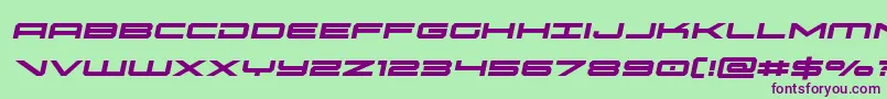 oramacsemital Font – Purple Fonts on Green Background