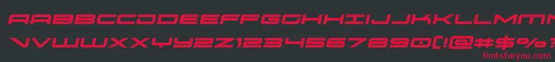 Шрифт oramacsemital – красные шрифты на чёрном фоне