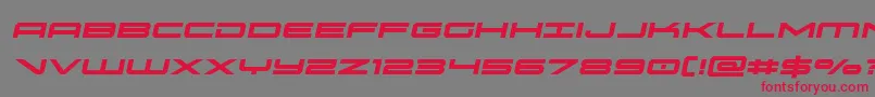 フォントoramacsemital – 赤い文字の灰色の背景