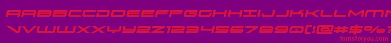 フォントoramacsemital – 紫の背景に赤い文字