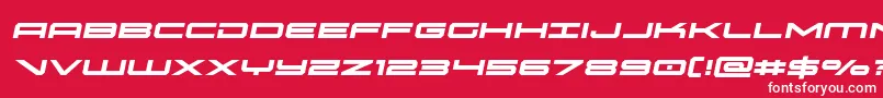 フォントoramacsemital – 赤い背景に白い文字