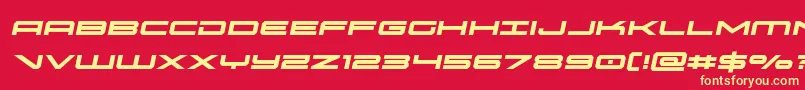 oramacsemital Font – Yellow Fonts on Red Background