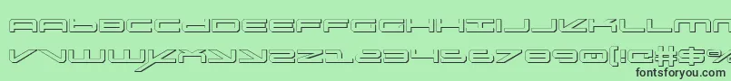 oramacshadow Font – Black Fonts on Green Background