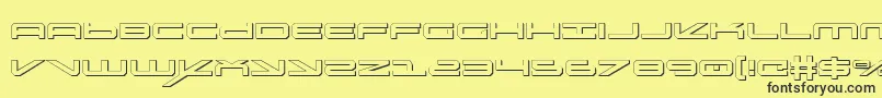 oramacshadow Font – Black Fonts on Yellow Background