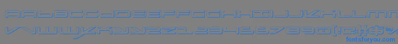 Шрифт oramacshadow – синие шрифты на сером фоне